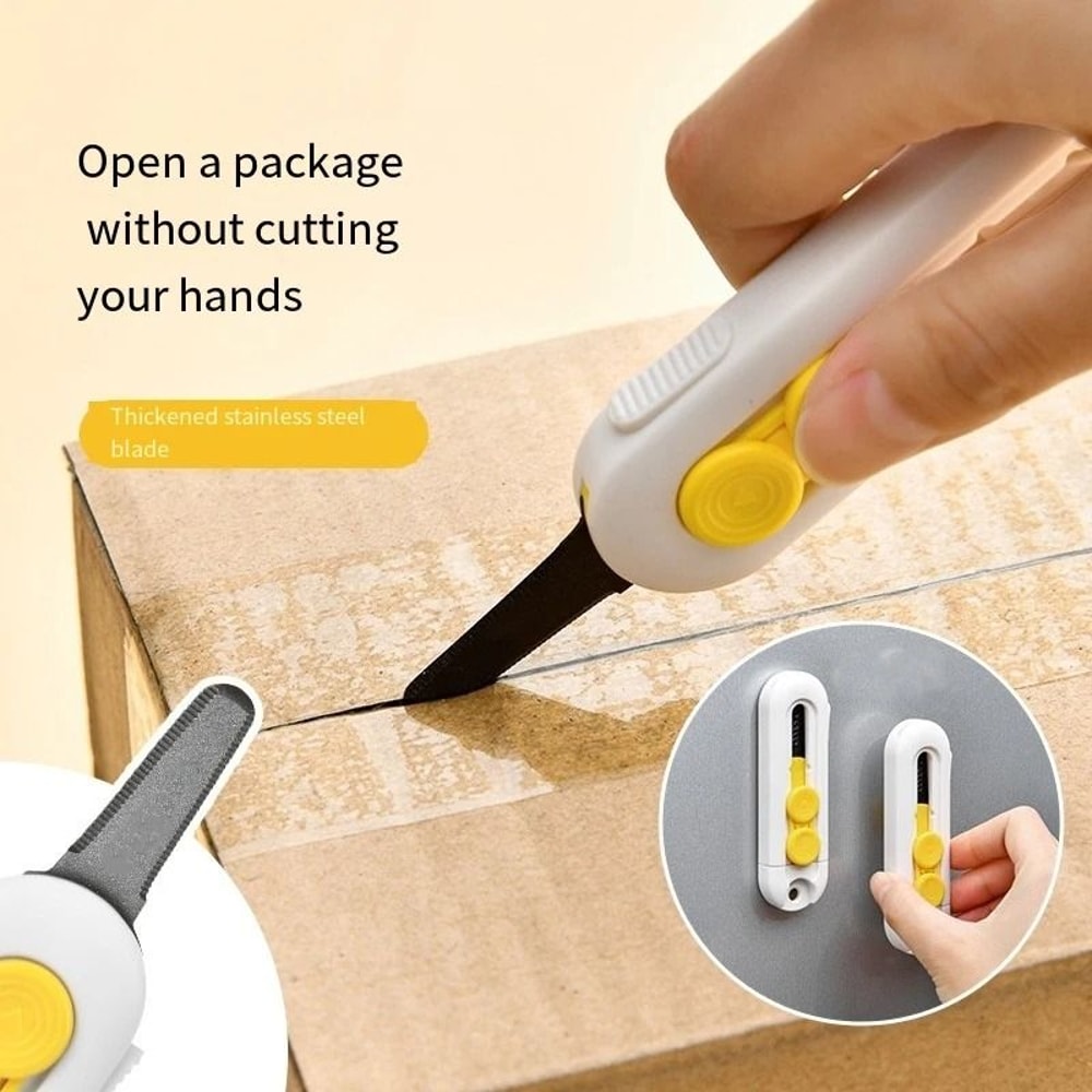 Magnetic Mini Utility Knife Cute Box Cutter Pocket Paper Knife For Office And Unboxing 5