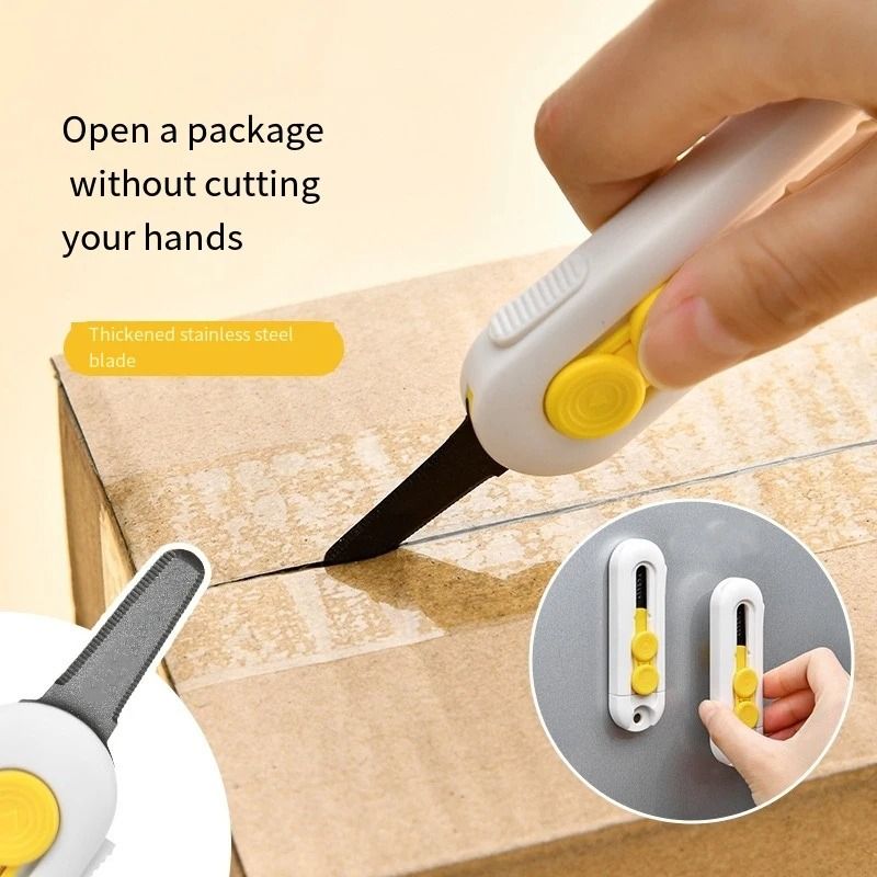 Magnetic Mini Utility Knife Cute Box Cutter Pocket Paper Knife For Office And Unboxing 5