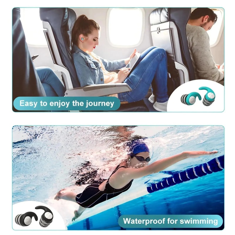 Sleep Comfort Noise Reduction Earplugs Waterproof Soft Sleeping Ear Plugs With Mute Filter 7