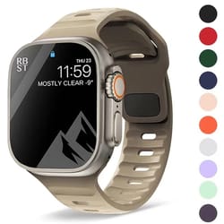 soft silicone apple watch band sport replacement strap for iwatch series ultra and se