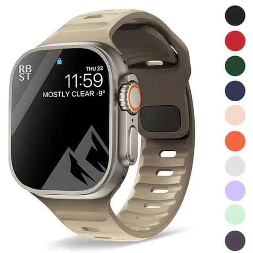 Soft silicone Apple Watch band Sport Replacement Strap for iWatch Series Ultra and SE