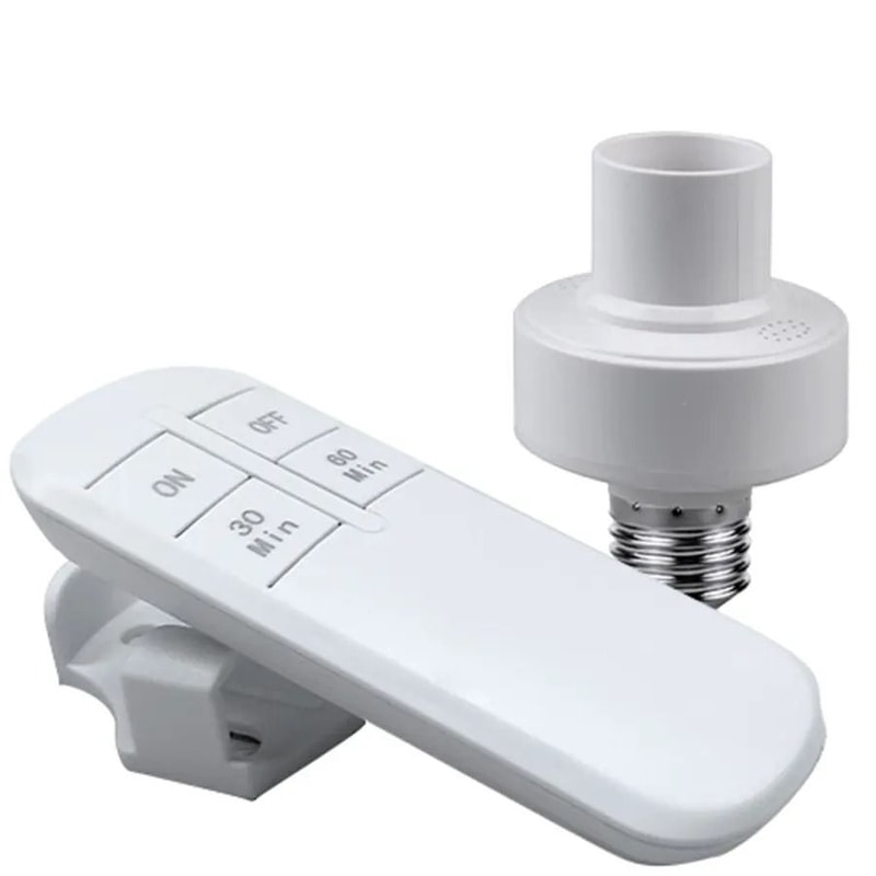 Smart E27 Remote Light Socket Timer Switch Lamp Holder With Wireless On Off Control 15m Range 2