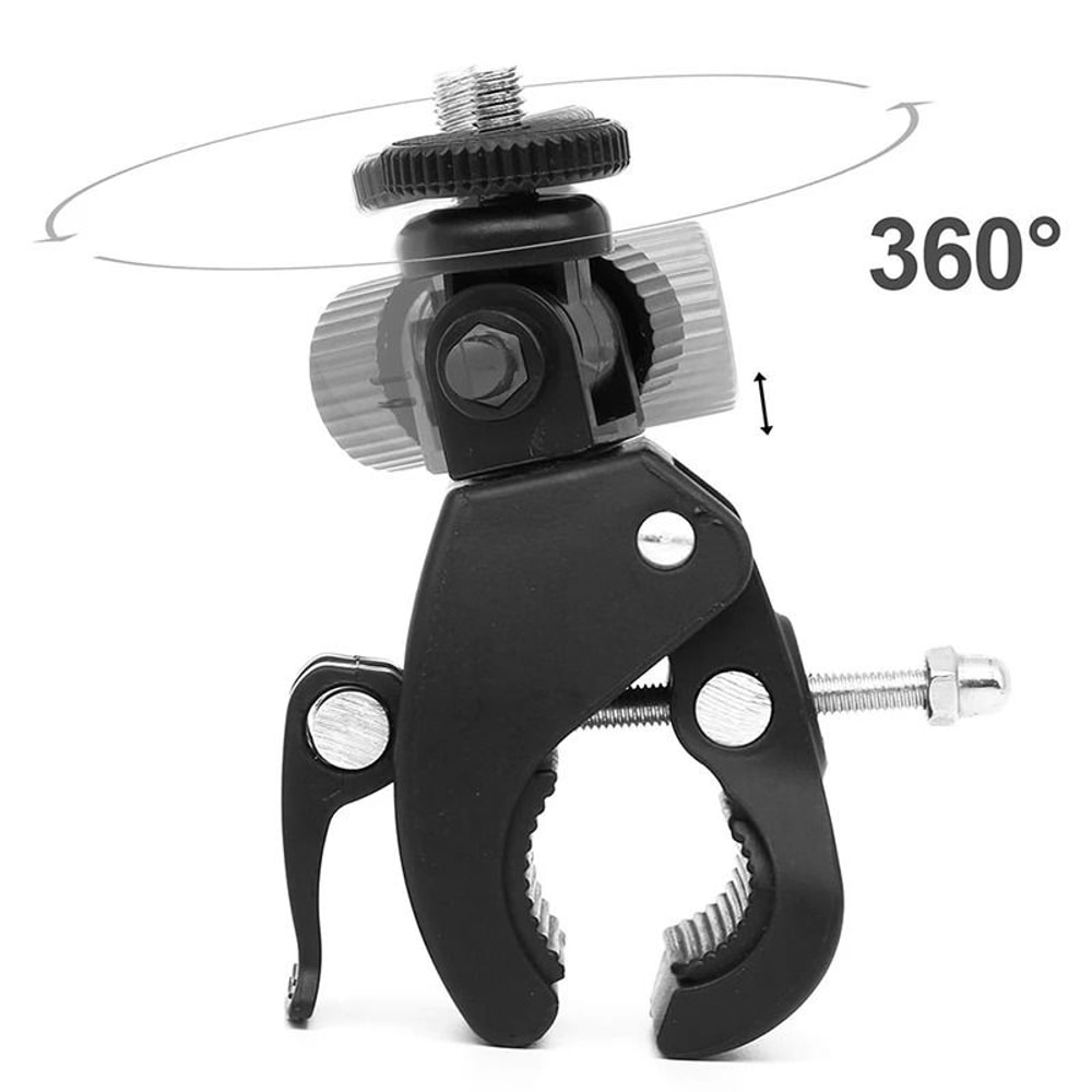 Bike And Motorcycle GoPro Handlebar Mount Secure Action Camera Clip Adapter 6