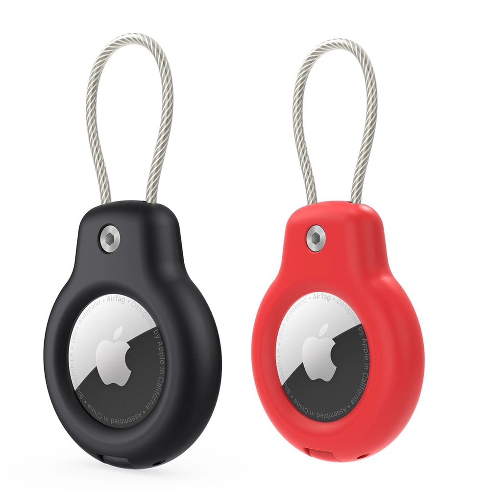 Apple AirTag Keychain Holder With Steel Wire Cable Anti Lost Protective Case 10