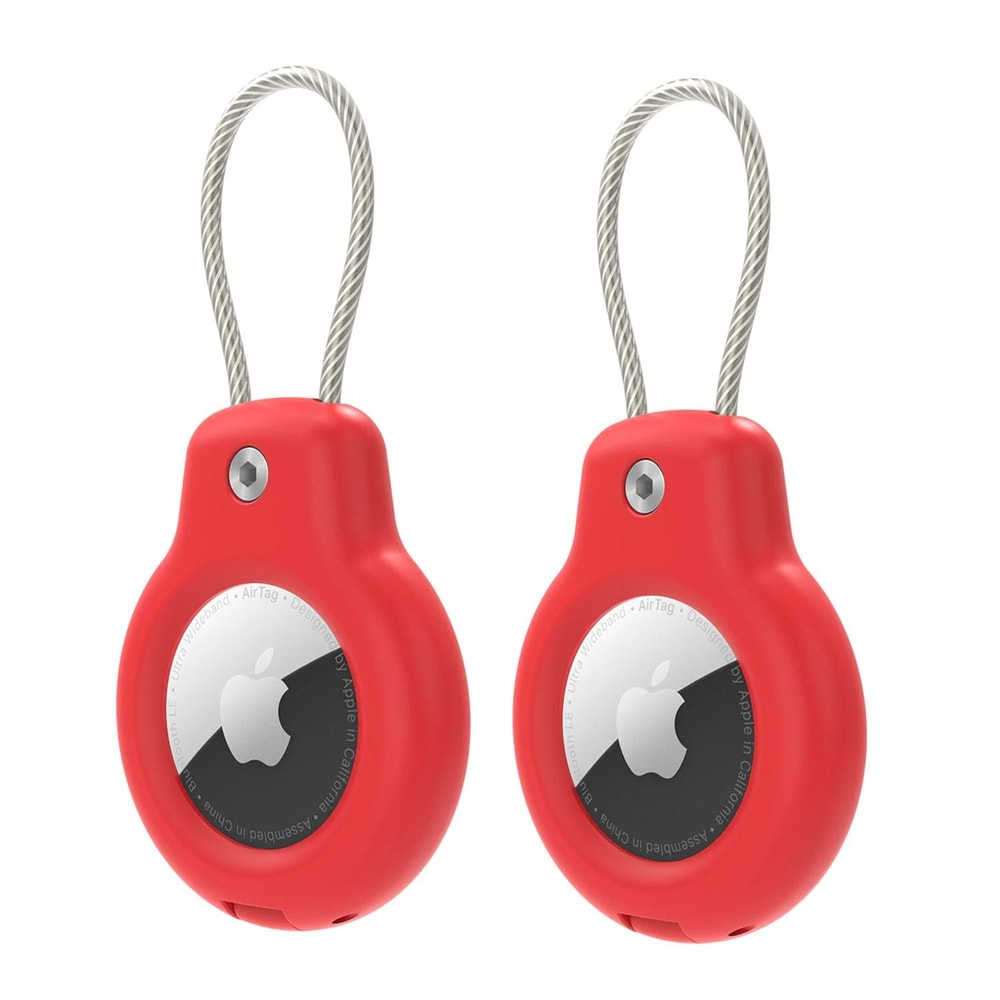 Apple AirTag Keychain Holder With Steel Wire Cable Anti Lost Protective Case 7