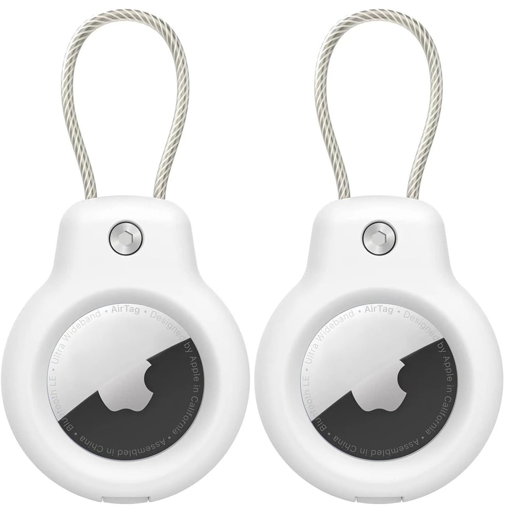 Apple AirTag Keychain Holder With Steel Wire Cable Anti Lost Protective Case 6