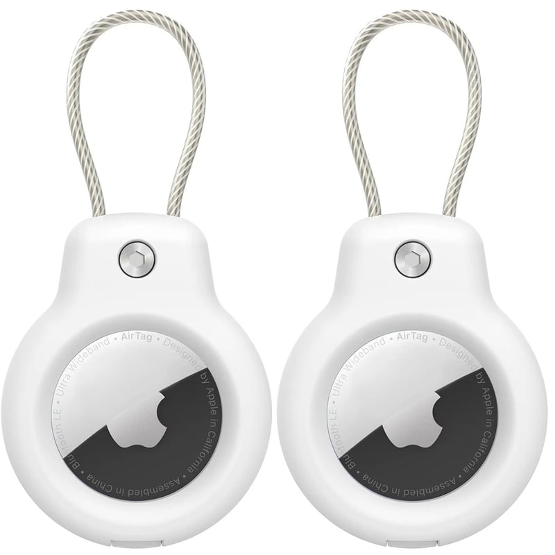 Apple AirTag Keychain Holder With Steel Wire Cable Anti Lost Protective Case 6