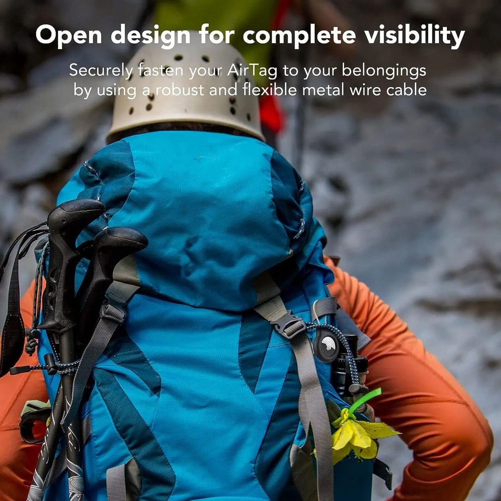 Apple AirTag Keychain Holder With Steel Wire Cable Anti Lost Protective Case 17