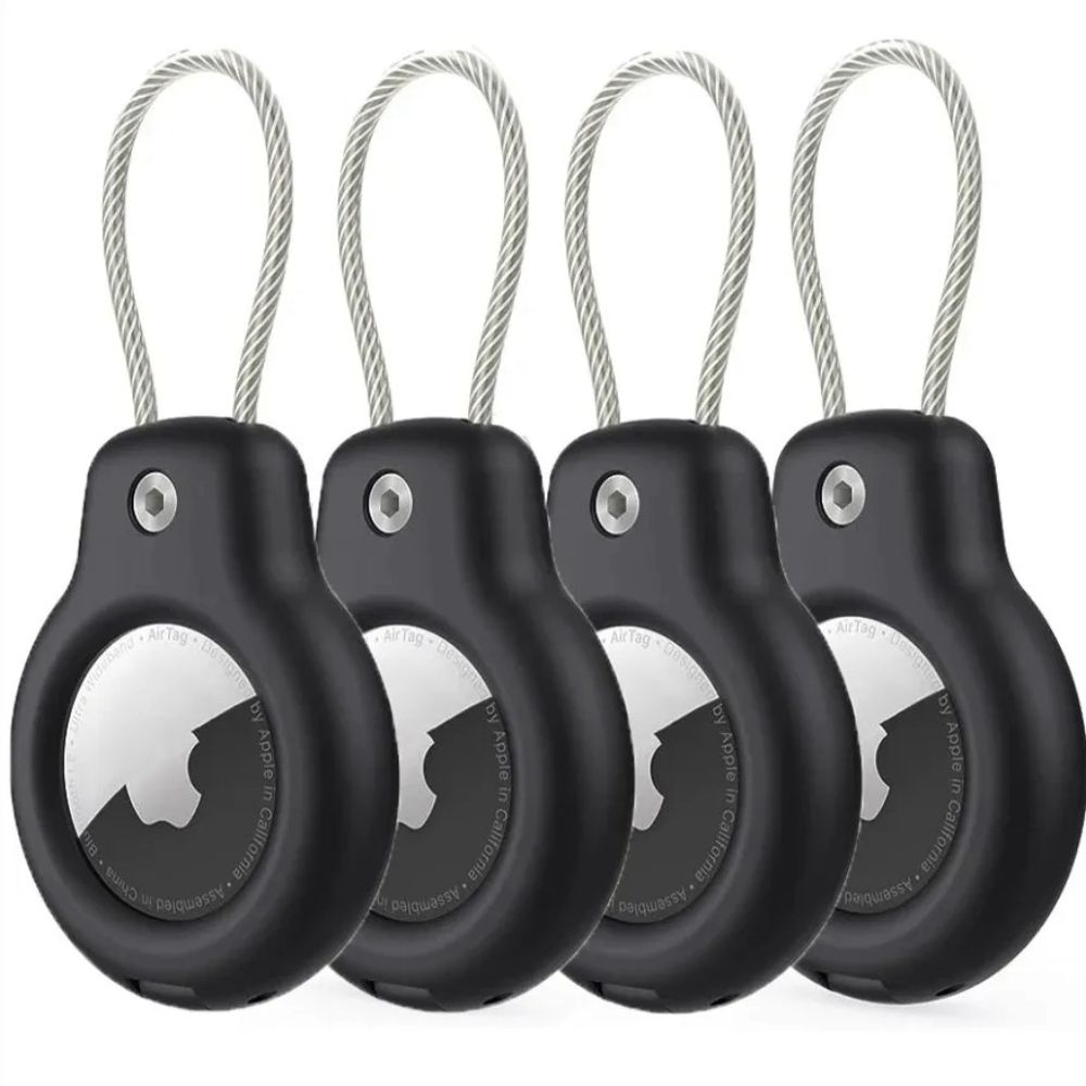 Apple AirTag Keychain Holder With Steel Wire Cable Anti Lost Protective Case 13