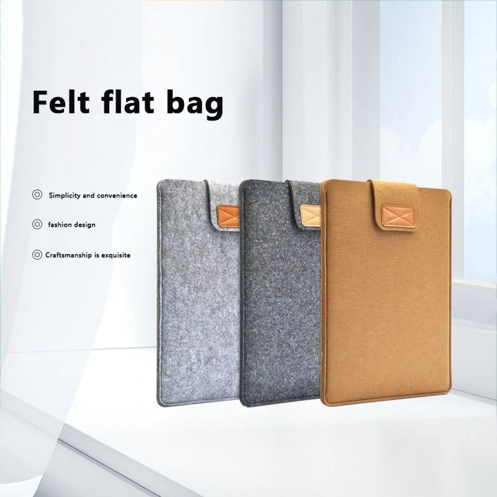 Anti Scratch Felt Laptop Sleeve Lightweight Protective Pouch For MacBook And IPad 7