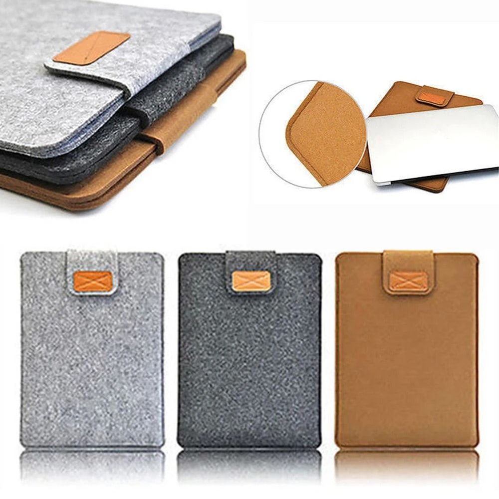 Anti Scratch Felt Laptop Sleeve Lightweight Protective Pouch For MacBook And IPad 8