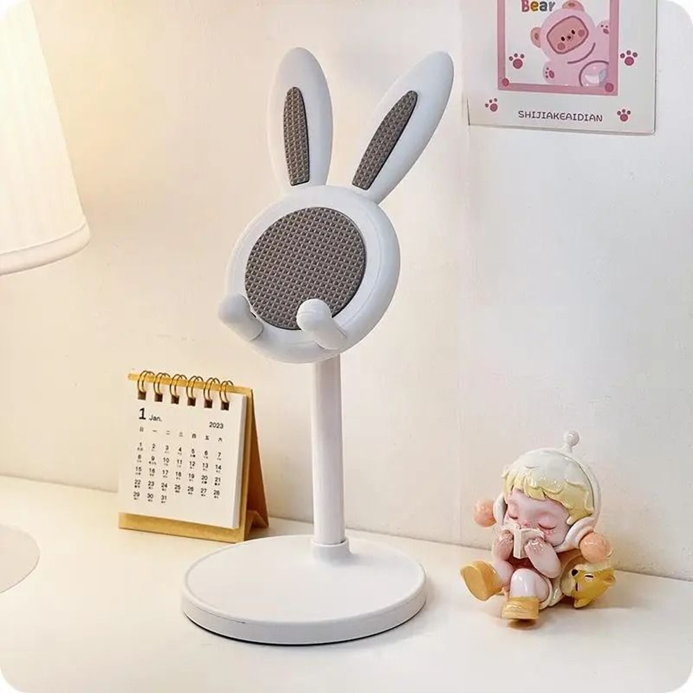 Cute Bunny Phone Holder Stand Adjustable Desktop Tablet Bracket For IPad And Phones 5