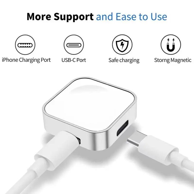 Portable Apple Watch Charger Type C Fast Charging Dock Adapter 9