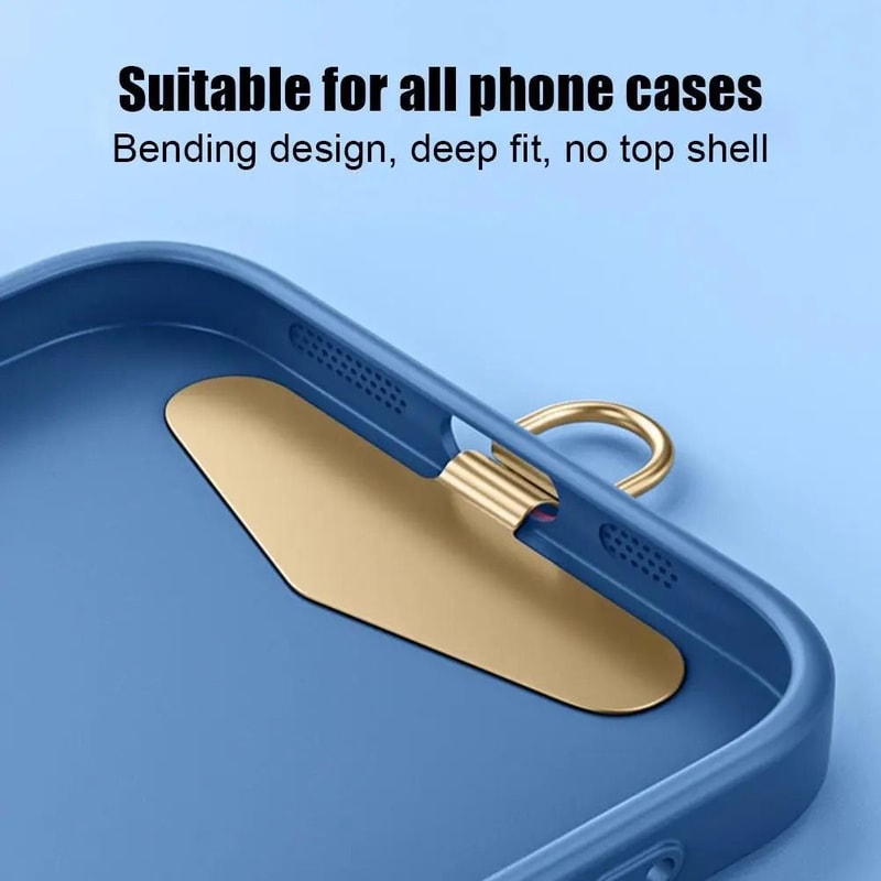 Universal Phone Lanyard Patch Stainless Steel Phone Strap Clip Adapter Tabs 12