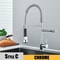 Pull Down Kitchen Sink Faucet Hot And Cold Mixer With Dual Spout And 360 Rotation 3
