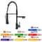 Pull Down Kitchen Sink Faucet Hot And Cold Mixer With Dual Spout And 360 Rotation 10