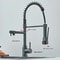 Pull Down Kitchen Sink Faucet Hot And Cold Mixer With Dual Spout And 360 Rotation 8
