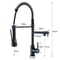 Pull Down Kitchen Sink Faucet Hot And Cold Mixer With Dual Spout And 360 Rotation 5