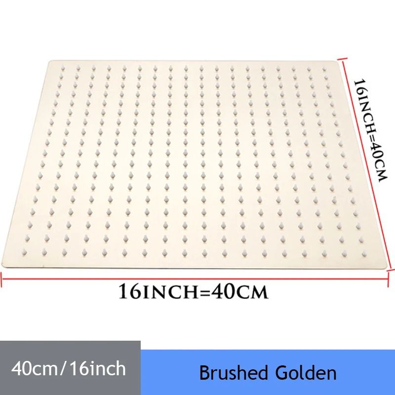 16 Inch Rainfall Shower Head Ultrathin Stainless Steel Luxury Bathroom Shower Upgrade 4