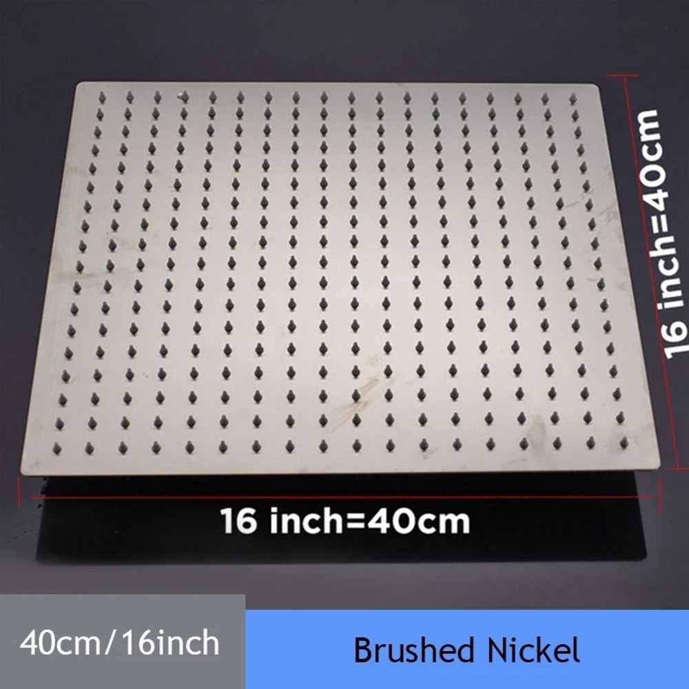16 Inch Rainfall Shower Head Ultrathin Stainless Steel Luxury Bathroom Shower Upgrade 2