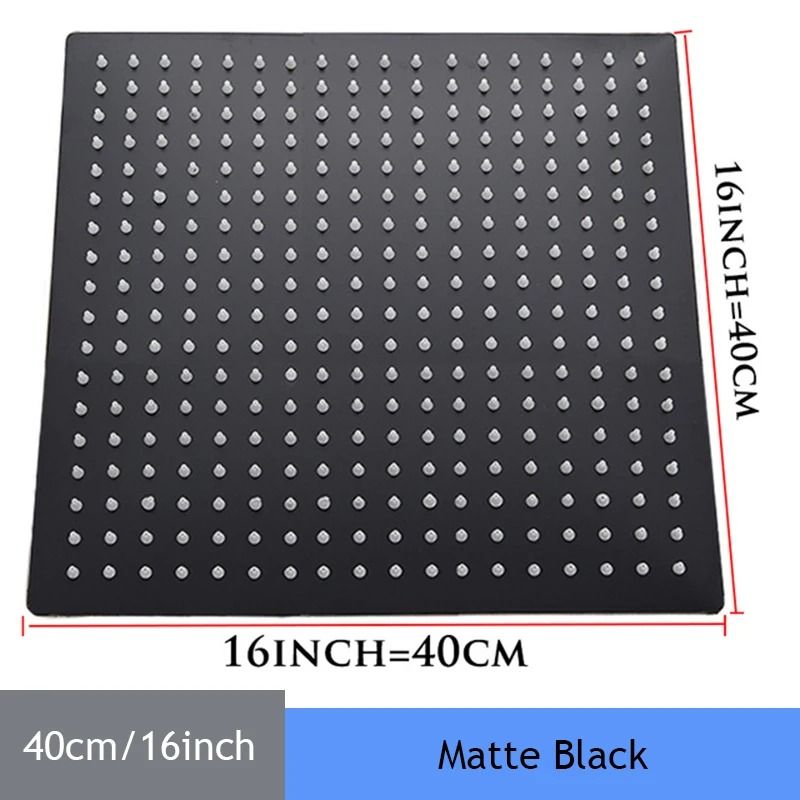 16 Inch Rainfall Shower Head Ultrathin Stainless Steel Luxury Bathroom Shower Upgrade 3