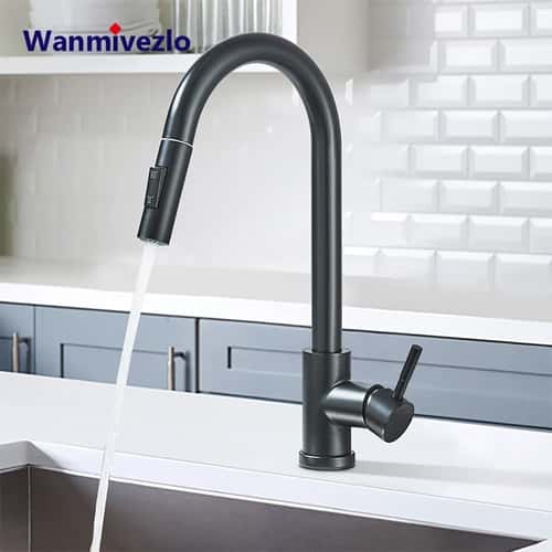Pull Out kitchen faucet 360 Rotation Single Lever Hot and Cold Sink Mixer Tap