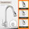 Pull Out Kitchen Faucet Silver Single Handle Swivel Sprayer Sink Water Mixer Tap 2