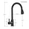 Pull Out Kitchen Faucet Silver Single Handle Swivel Sprayer Sink Water Mixer Tap 6