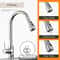 Pull Out Kitchen Faucet Silver Single Handle Swivel Sprayer Sink Water Mixer Tap 1