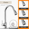 Pull Out Kitchen Faucet Silver Single Handle Swivel Sprayer Sink Water Mixer Tap 1