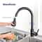 Pull Out Kitchen Faucet Silver Single Handle Swivel Sprayer Sink Water Mixer Tap 9