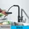 Flexible Kitchen Sink Faucet Pull Out Mixer Tap With 360 Rotation And Rainfall Water Flow 0