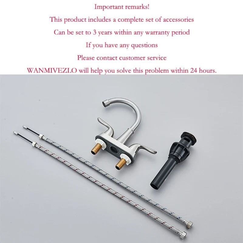 Wanmivezlo Basin Faucet Brass Double Handle Hot And Cold Water Wash Basin Tap 3