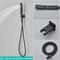 Matte Black Rainfall Shower Set Wall Mounted Bathroom Shower Faucet With LED Shower Head Mixer Tap 1