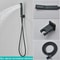 Matte Black Rainfall Shower Set Wall Mounted Bathroom Shower Faucet With LED Shower Head Mixer Tap 1