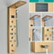 LED Shower Panel System Rainfall Bathroom Shower Faucet Set With Temperature Display And Massage Sp 4