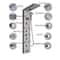LED Shower Panel System Rainfall Bathroom Shower Faucet Set With Temperature Display And Massage Sp 9