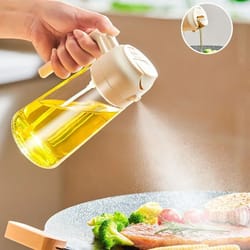 2 in 1 oil sprayer bottle 500ml glass olive oil sprayer for cooking bbq baking and meal prep