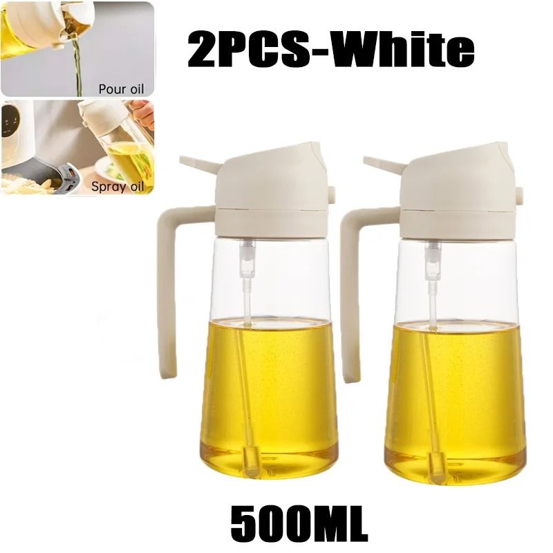 2in1 500ml Oil Sprayer Bottle Spray And Pour Cooking Oil Dispenser For Kitchen BBQ Baking 13