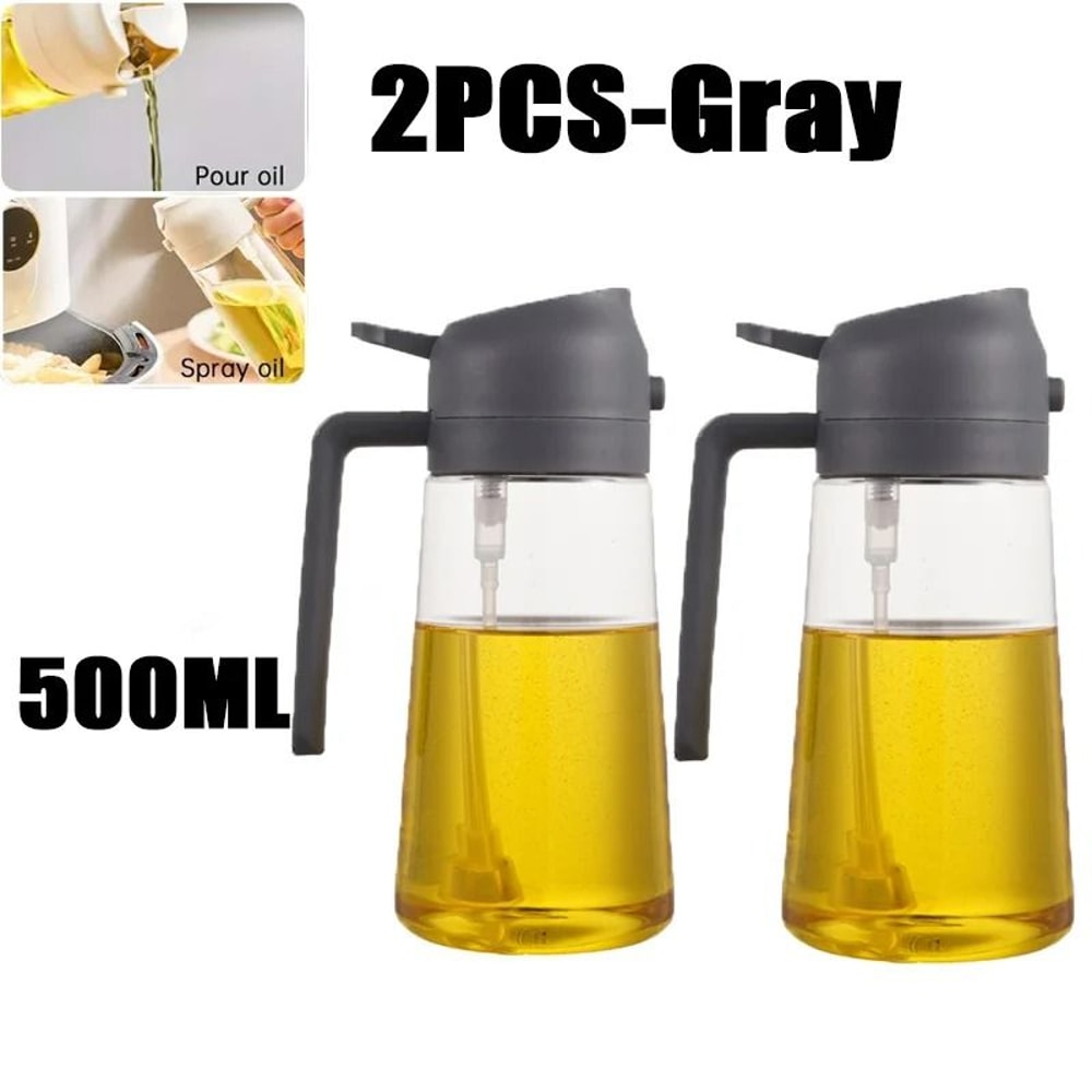 2in1 500ml Oil Sprayer Bottle Spray And Pour Cooking Oil Dispenser For Kitchen BBQ Baking 15