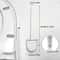 Hanging Silicone Toilet Brush With Quick Dry Holder And Long Handle Bathroom Cleaner 17