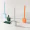 Hanging Silicone Toilet Brush With Quick Dry Holder And Long Handle Bathroom Cleaner 18