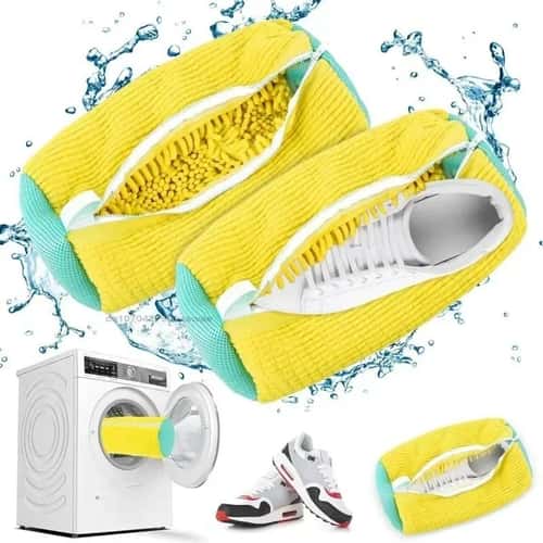 Padded shoe laundry bag for Washing Machine with Zipper Protection and Soft Cushion Net