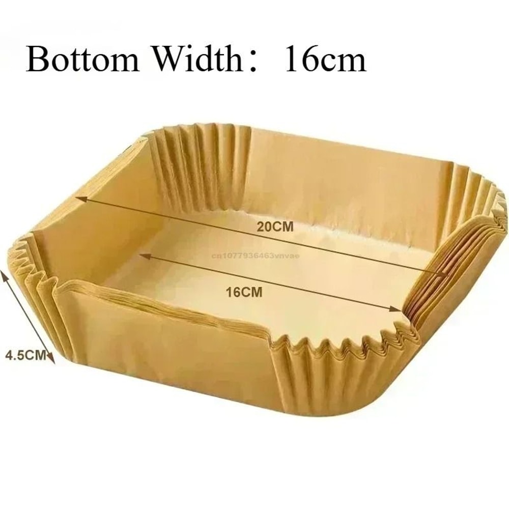 Disposable Air Fryer Paper Liners Nonstick Baking Paper Mats Square Or Round Oil Absorbing Cooking 6
