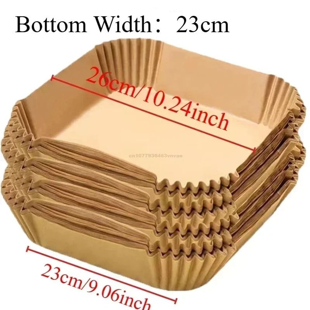 Disposable Air Fryer Paper Liners Nonstick Baking Paper Mats Square Or Round Oil Absorbing Cooking 2