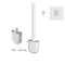 Wall Mounted Silicone Toilet Brush Soft Bristle No Dead Corner Bathroom Cleaning Brush Set 1