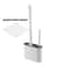 Wall Mounted Silicone Toilet Brush Soft Bristle No Dead Corner Bathroom Cleaning Brush Set 8