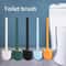 Wall Mounted Silicone Toilet Brush Soft Bristle No Dead Corner Bathroom Cleaning Brush Set 0