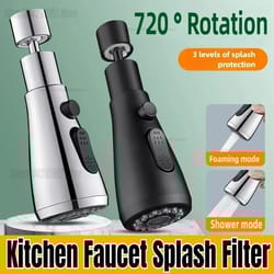 universal kitchen faucet extender 360 rotate splash filter aerator nozzle