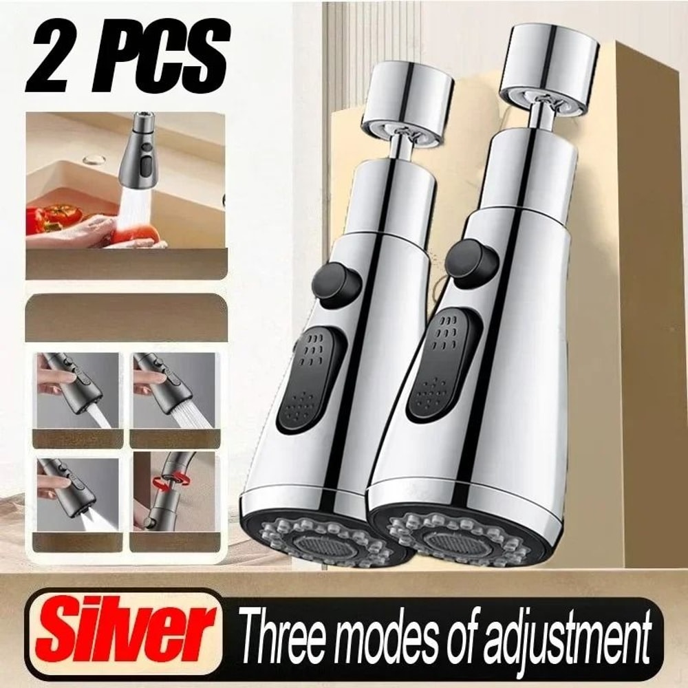 Universal Kitchen Faucet Extender 360 Rotate Splash Filter Aerator Nozzle 4